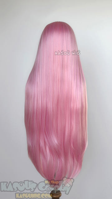 L-4 KA034 100cm/39.5" long straight versatile baby pink wig