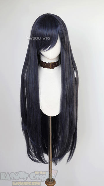 L-4 SP03 100cm/39.5" long straight versatile deep blue wig