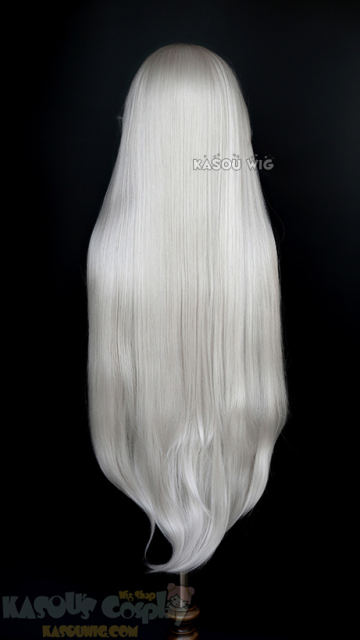 L-4 SP05 100cm/39.5" long straight versatile pearl white wig