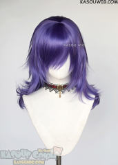 M-3 KA057 cool purple 52cm long layered choppy wig