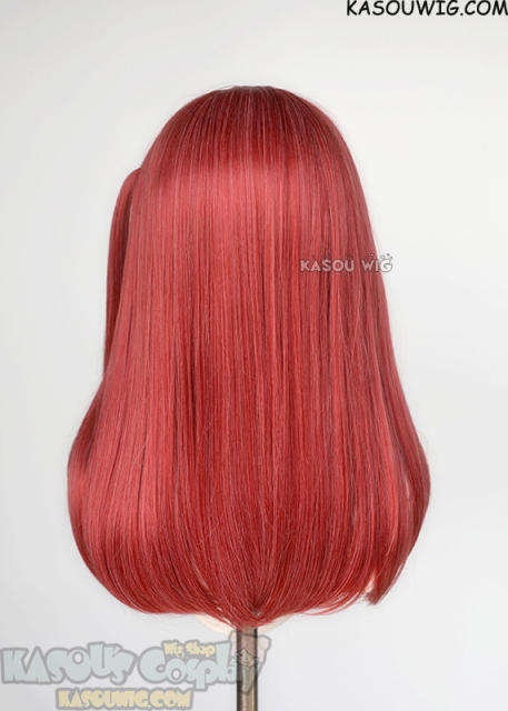 Bocchi the Rock! Ikuyo Kita 55cm long layered red bob wig with a small side ponytail