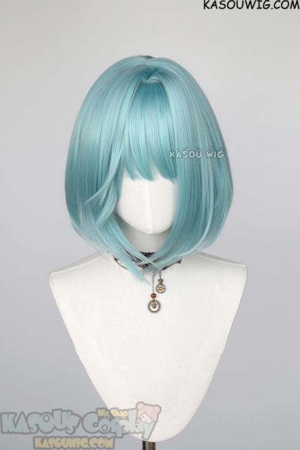 Genshin Impact Faruzan ponytails icy teal ombre wig