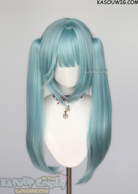 Genshin Impact Faruzan ponytails icy teal ombre wig