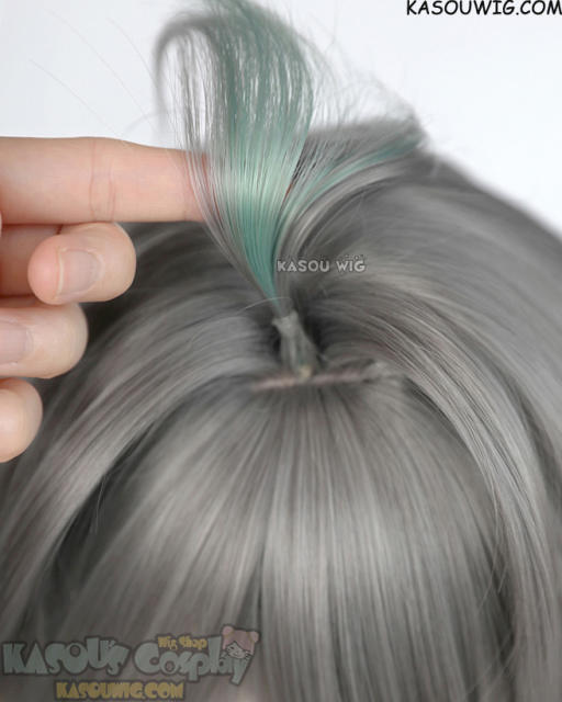 Genshin Impact Alhaitham short layered gray ombre wig