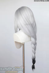 Genshin Impact Shenhe 95cm long braided wig dyed gray