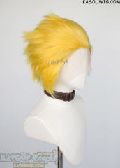 Lace Front>> Bright yellow all back spiky synthetic cosplay wig LFS-1/SP35