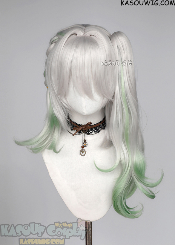 Green and hotsell white wig