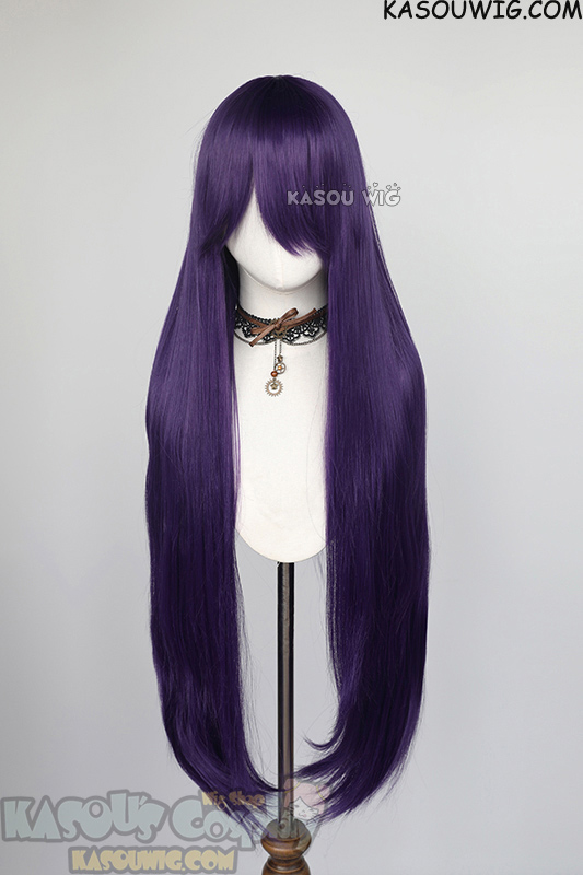 100cm long straight versatile purple cosplay wig SP40