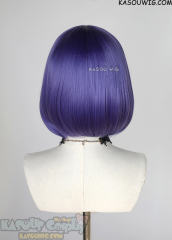 S-6 KA057 cool purple short bob wig with long bangs