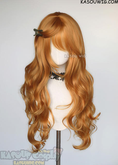 L-3 / KA019 carrot orange long layers loose waves wig