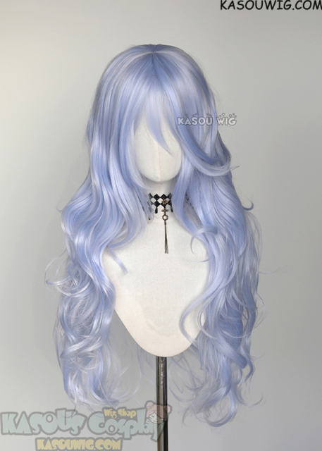 L-3 / KA054 light periwinkle long layers loose waves wig