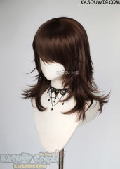 M-3 KA028 bistre brown 52cm long layered choppy wig