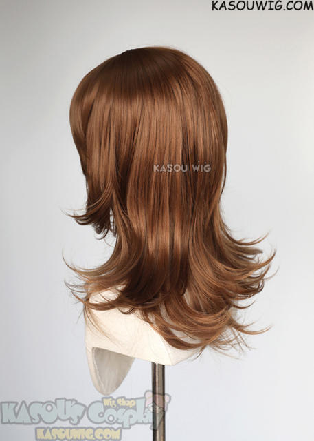 M-3 KA024 light brown 52cm long layered choppy wig