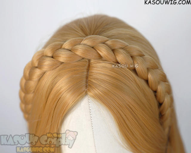 Legend of Zelda Breath of the Wild Princess Zelda 100cm long straight wig with braid