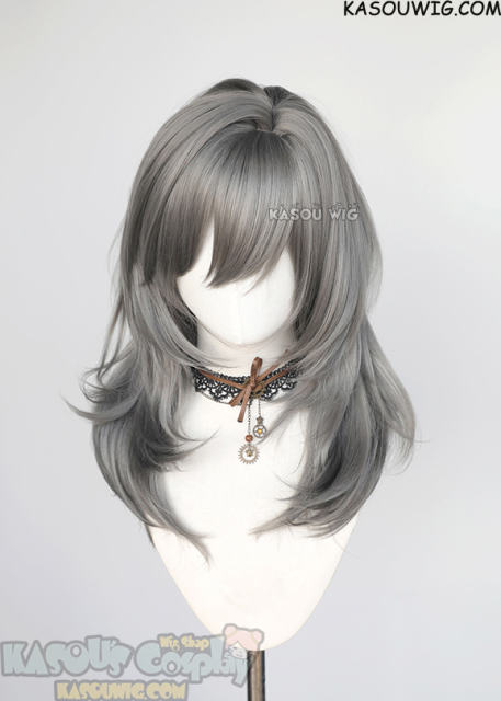 Honkai: Star Rail Trailblazer Stelle medium gray layered wig