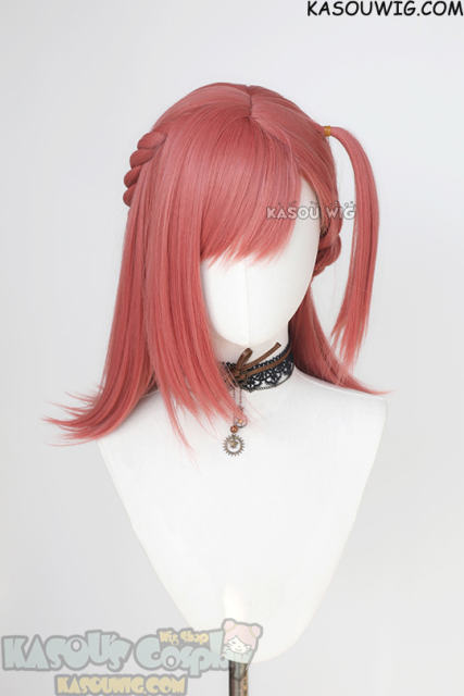 Honkai: Star Rail Asta dusty pink shoulder length wig with pre-tied braids