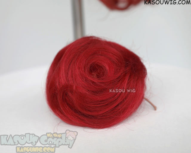 Honkai: Star Rail Himeko 100cm long wavy red ombre wig with a bun