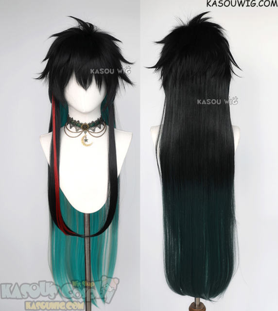 Honkai: Star Rail Dan Heng Imbibitor Lunae 100cm long black blue ombre wig