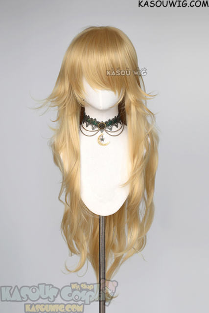 90cm/35.5" Super Mario Princess Peach/Panty and Stocking Panty long blonde wig KA011