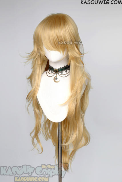 90cm/35.5" Super Mario Princess Peach/Panty and Stocking Panty long blonde wig KA011