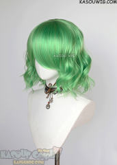 S-4 / KA060 light green loose beach waves lolita wig with bangs 35cm