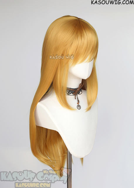 L-2 / KA013 light golden 75cm long straight wig
