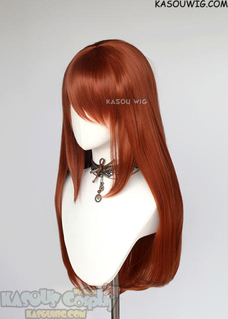 L-2 / KA022 copper penny 75cm long straight wig