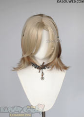 [ 2 colors] Genshin Impact Kaveh medium layered blonde brown gradient wig
