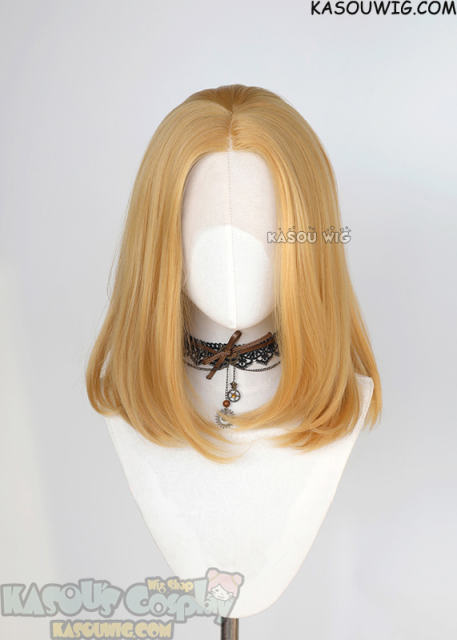 Lace Front>> Golden Blonde middle part medium length wig LFM-1 Princess Zelda cosplay