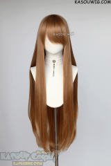 L-4 KA023 100cm/39.5" long straight versatile caramel brown wig