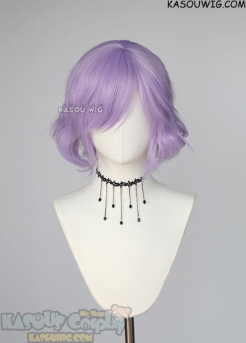 Twisted Wonderland Epel Felmier short curly lilac bob wig