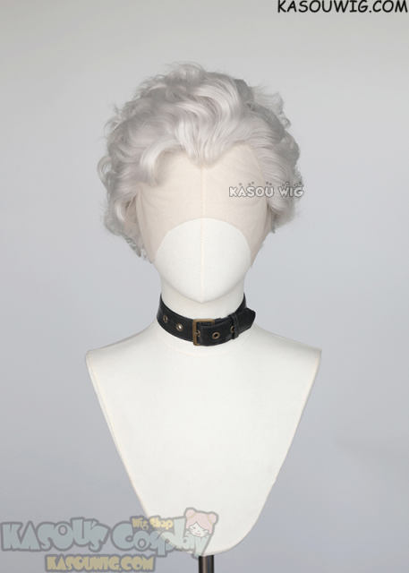Lace Front>> Baldur's Gate 3 Astarion short silver white curly wig