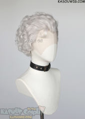 Lace Front>> Baldur's Gate 3 Astarion short silver white curly wig