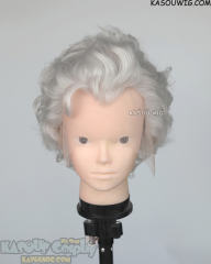Lace Front>> Baldur's Gate 3 Astarion short silver white curly wig
