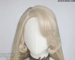 Charlie Morningstar 90cm long straight pre-crimped light blonde wig