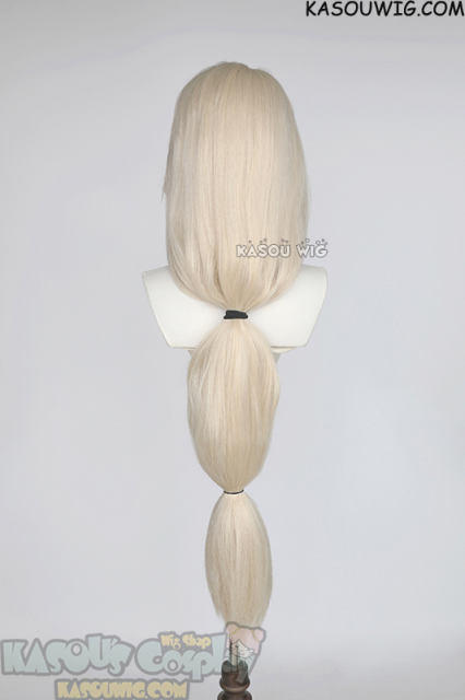 Charlie Morningstar 90cm long straight pre-crimped light blonde wig