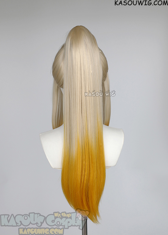 Kono Subarashii Sekai ni Shukufuku wo! Darkness / Dustiness Ford Lalatina  blonde orange ombre ponytail wig