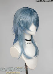 Honkai: Star Rail Sunday medium length grayish blue wig