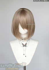 S-6 KA015 ash blonde short bob wig with long bangs