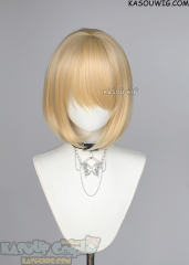 S-6 KA008 yellow blonde short bob wig with long bangs