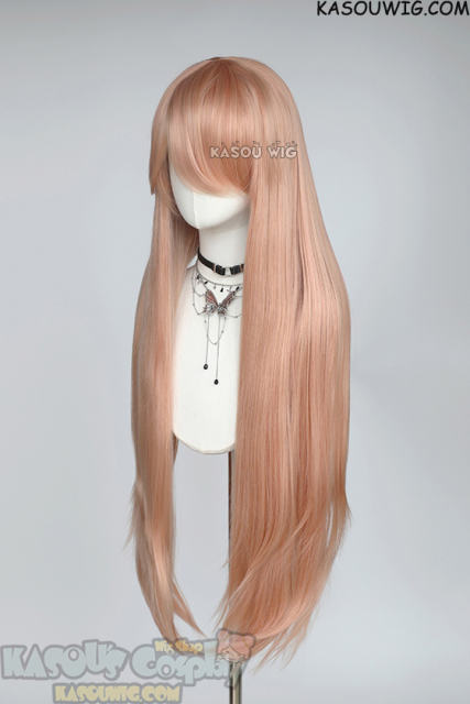 L-4 SP20 100cm/39.5" long straight versatile peach pink wig / Goddess of Victory: Nikke Rapi