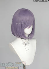 S-6 SP33 BanG Dream ! Yuutenji Nyamu grayish purple short bob wig with long bangs