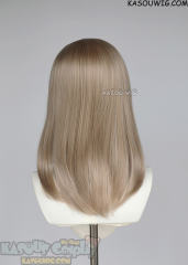 Lace Front>> ash blonde middle part medium length wig LFM-1/KA015