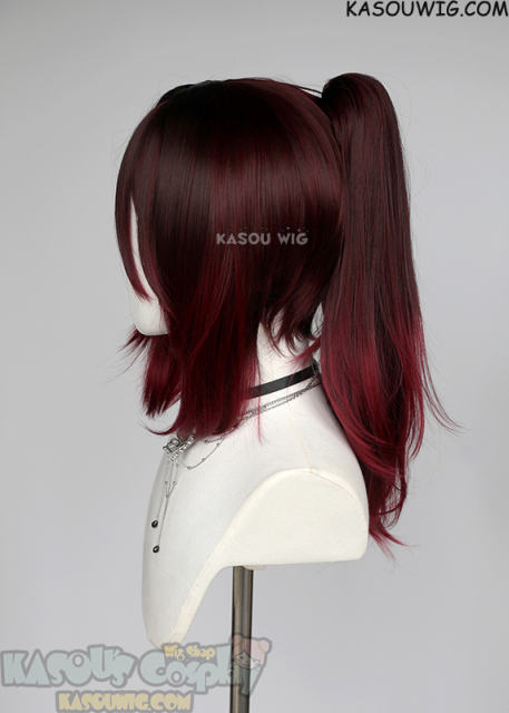 Honkai: Star Rail Tingyun brown red ombre ponytail wig