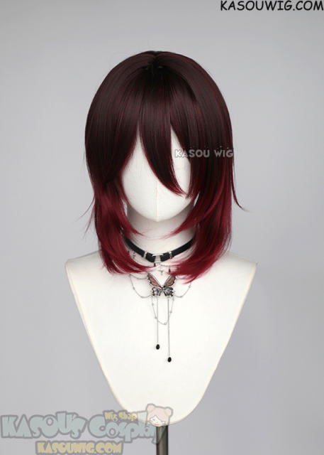 Honkai: Star Rail Tingyun brown red ombre ponytail wig