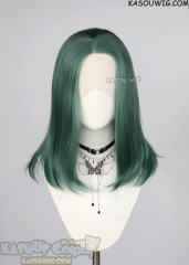 Lace Front>> Dark Olive Green middle part medium length wig LFM-1/KA065