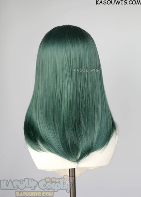 Lace Front>> Dark Olive Green middle part medium length wig LFM-1/KA065
