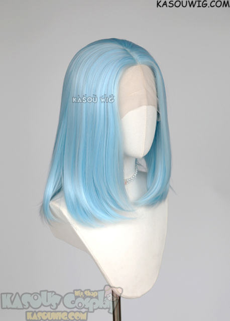 Lace Front>> Light Blue middle part medium length wig LFM-1/KA046