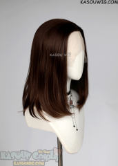 Lace Front>> bistre brown middle part medium length wig LFM-1/KA028
