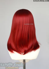 Lace Front>> apple red middle part medium length wig LFM-1/KA042